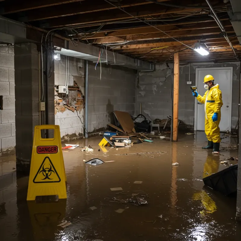 Flooded Basement Electrical Hazard in Twin Lakes, WI Property